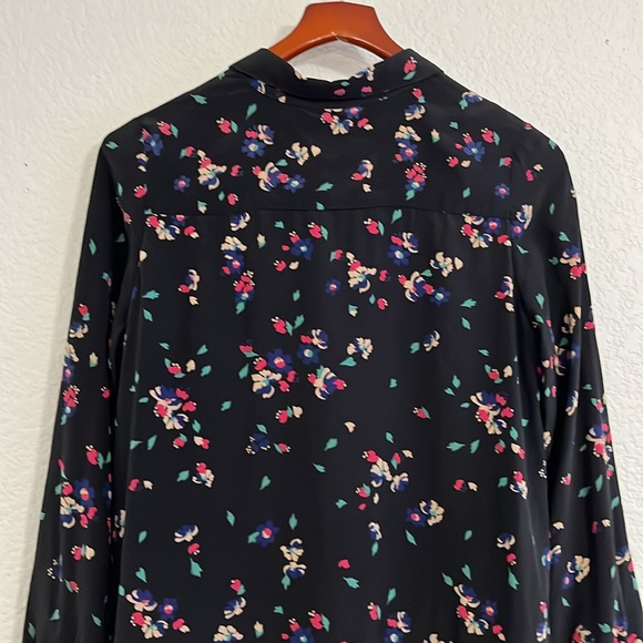 Sezane Floral Silk Shirt Dress - Picture 10 of 17